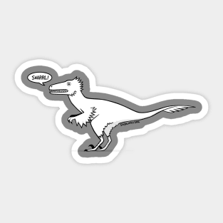 Cartoon Velociraptor Sticker